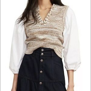 Veronica Beard - Tahlea Puffed-Sleeve Sweater…Medium.